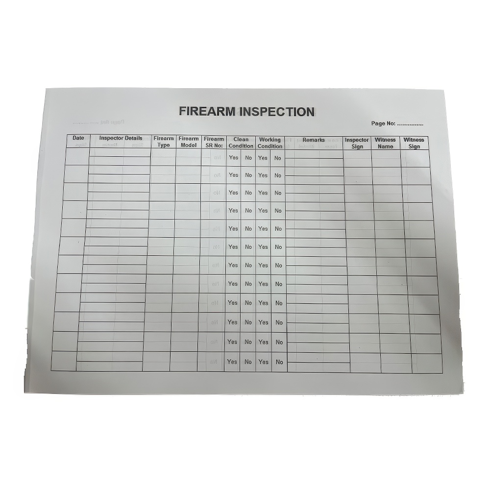 Firearm Inspection Register – Davesheer Uniforms